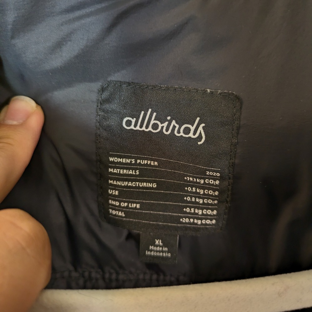 Allbirds The Puffer Jacket XL Grey Merino Wool Sustainable Winter Coat Gorpcore - Picture 8 of 13